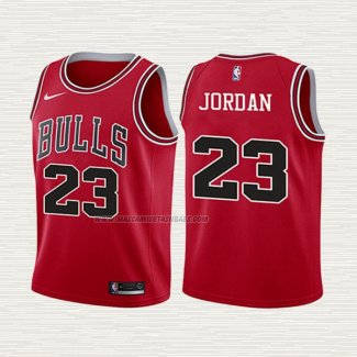 Camiseta Michael Jordan NO 23 Nino Chicago Bulls 2017-18 Rojo