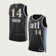 Camiseta Aj Griffin NO 14 Atlanta Hawks Ciudad 2023-24 Negro
