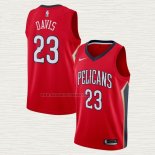 Camiseta Anthony Davis NO 23 New Orleans Pelicans Statement Rojo