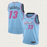 Camiseta Bam Adebayo NO 13 Miami Heat Ciudad 2019-20 Azul