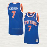 Camiseta Carmelo Anthony NO 7 New York Knicks Mitchell & Ness 2012-13 Azul