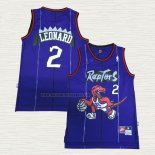 Camiseta Kawhi Leonard NO 2 Toronto Raptors Retro Violeta
