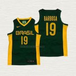 Camiseta Leandro Barbosa NO 19 Brasil 2019 FIBA Basketball World Cup Verde