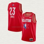 Camiseta Lebron James NO 23 Los Angeles Lakers All Star 2020 Rojo