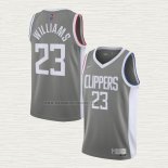 Camiseta Lou Williams NO 23 Los Angeles Clippers Earned 2020-21 Gris