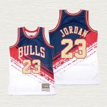 Camiseta Michael Jordan NO 23 Chicago Bulls Mitchell & Ness Negro Rojo