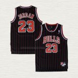 Camiseta Michael Jordan NO 23 Chicago Bulls Retro 1995-96 Negro