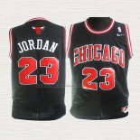 Camiseta Michael Jordan NO 23 Nino Chicago Bulls Negro2