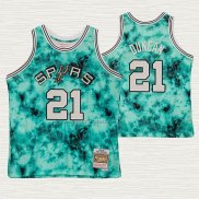 Camiseta Tim Duncan NO 21 San Antonio Spurs Galaxy Verde