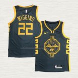 Camiseta Andrew Wiggins NO 22 Golden State Warriors Ciudad 2018-19 Azul