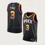 Camiseta Chris Paul NO 3 Phoenix Suns Statement 2022-23 Negro