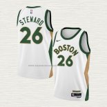 Camiseta DJ Steward NO 26 Boston Celtics Ciudad 2023-24 Blanco
