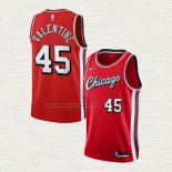 Camiseta Denzel Valentine NO 45 Chicago Bulls Ciudad 2021-22 Rojo