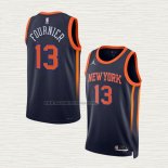 Camiseta Evan Fournier NO 13 New York Knicks Statement 2022-23 Negro