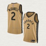 Camiseta Jalen Mcdaniels NO 2 Toronto Raptors Ciudad 2023-24 Oro