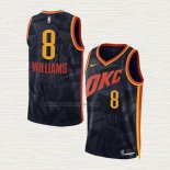 Camiseta Jalen Williams NO 8 Oklahoma City Thunder Ciudad 2023-24 Negro