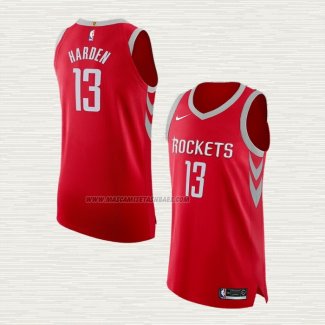 Camiseta James Harden NO 13 Houston Rockets Icon Autentico Rojo