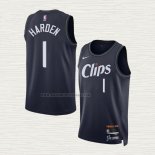 Camiseta James Harden NO 1 Los Angeles Clippers Ciudad 2023-24 Azul