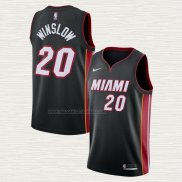 Camiseta Justise Winslow NO 20 Miami Heat Icon Negro