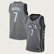 Camiseta Kevin Durant NO 7 Brooklyn Nets Statement 2020-21 Gris