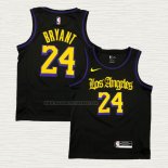 Camiseta Kobe Bryant NO 24 Los Angeles Lakers Ciudad 2019-20 Negro