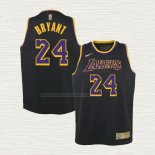 Camiseta Kobe Bryant NO 24 Nino Los Angeles Lakers Earned 2021-22 Negro