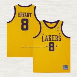 Camiseta Kobe Bryant NO 8 Los Angeles Lakers Mitchell & Ness 1957 Amarillo