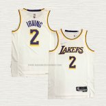 Camiseta Kyrie Irving NO 2 Los Angeles Lakers Association Blanco