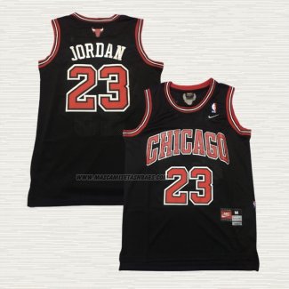 Camiseta Michael Jordan NO 23 Chicago Bulls Retro Negro3