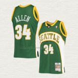 Camiseta Ray Allen NO 34 Seattle SuperSonics Mitchell & Ness 2006-07 Verde