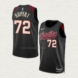 Camiseta Rayan Rupert NO 72 Portland Trail Blazers Ciudad 2023-24 Negro