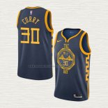 Camiseta Stephen Curry NO 30 Golden State Warriors Ciudad 2018-19 Azul