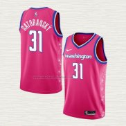 Camiseta Tomas Satoransky NO 31 Washington Wizards Ciudad 2022-23 Rosa