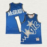 Camiseta Tracy Mcgrady NO 1 Orlando Magic Mitchell & Ness Big Face Azul