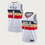 Camiseta Zion Williamson NO 1 New Orleans Pelicans Earned 2019-20 Blanco